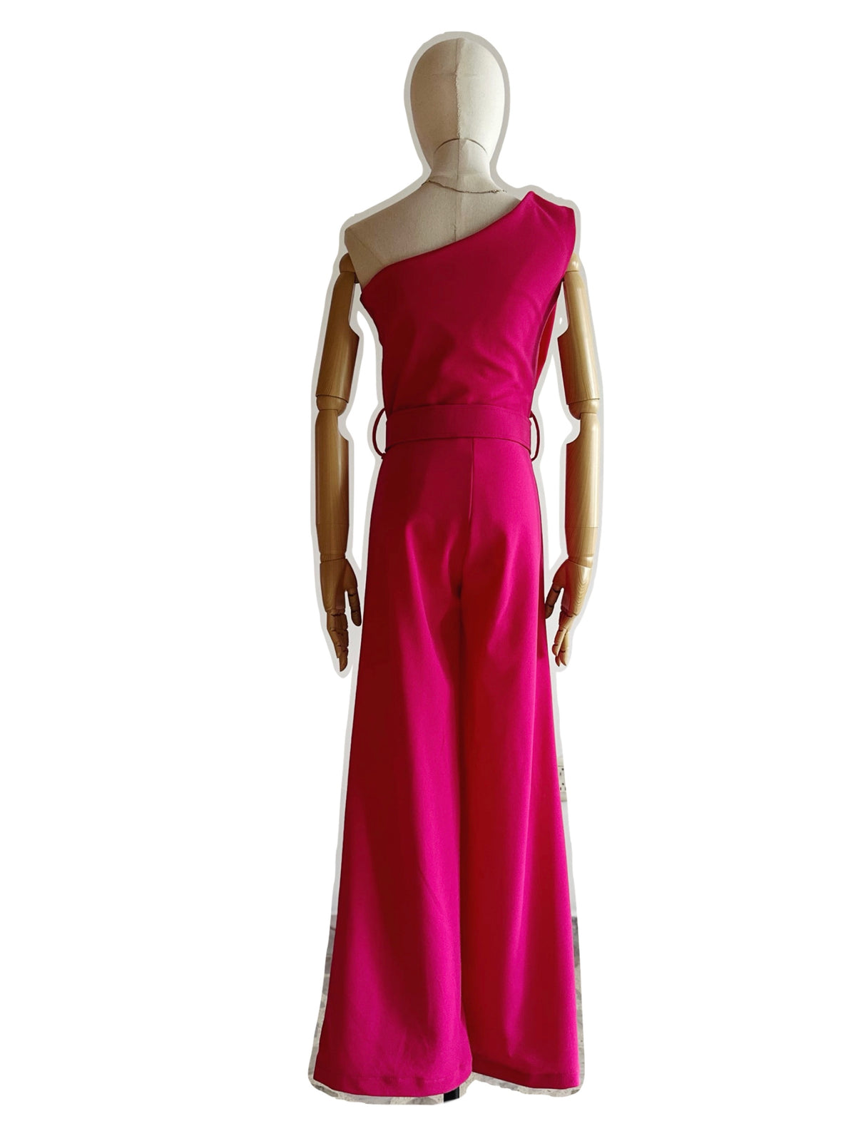 Jumpsuit un hombro rosa